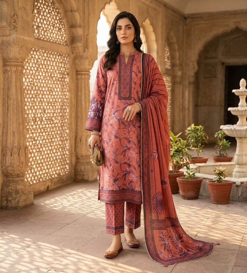 Sapphire 3 Pc Shawl Collection Design Code: 749