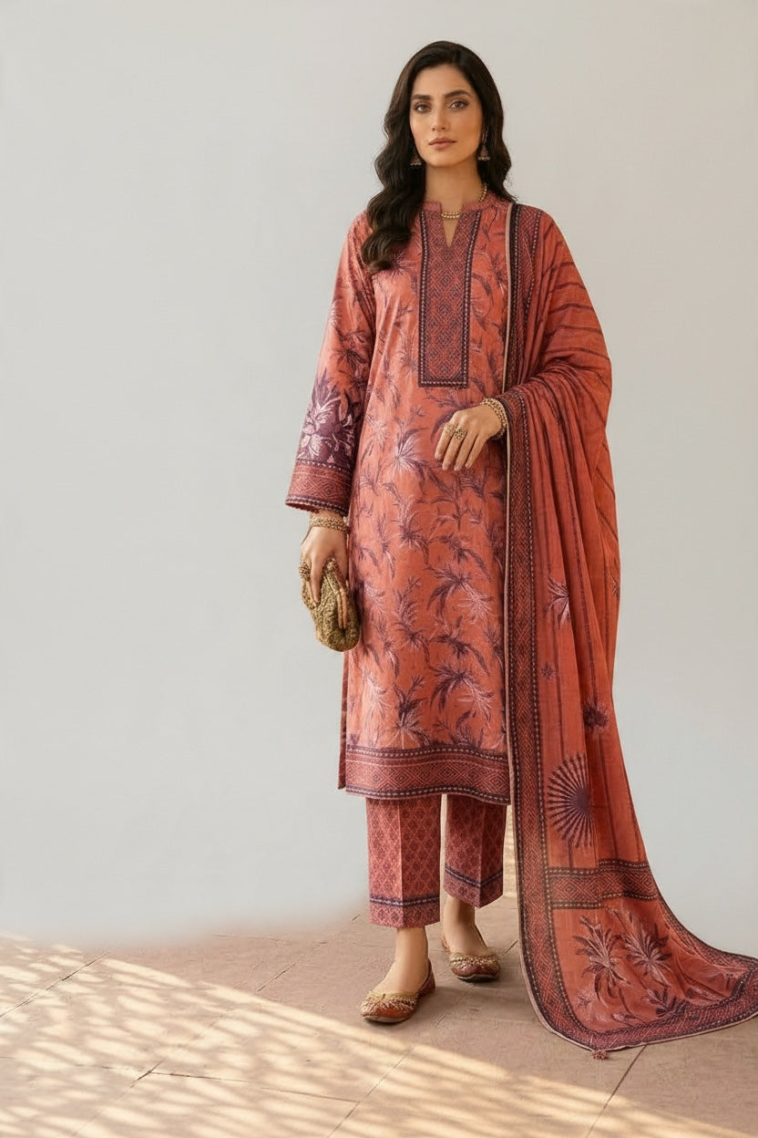 Sapphire 3 Pc Shawl Collection Design Code: 749